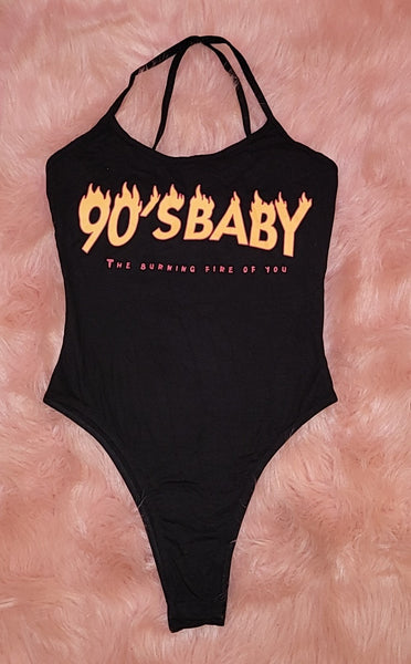 Black 90'S BABIEEE Bodysuit